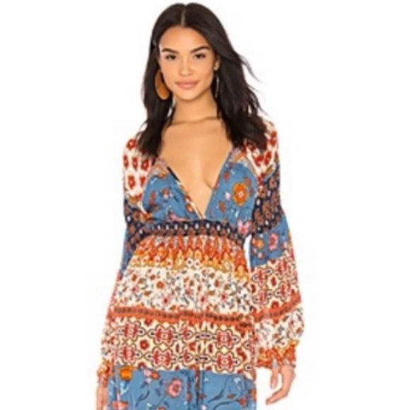 ✨ Raga x Anthropologie Floral Paisley Romper Playsuit - Picture 2 of 7